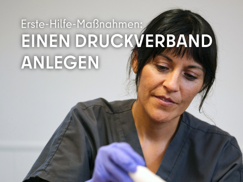 Erste-Hilfe Druckverband anlegen