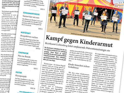 Abbildung Medienecho zum Thema Kinderarmut