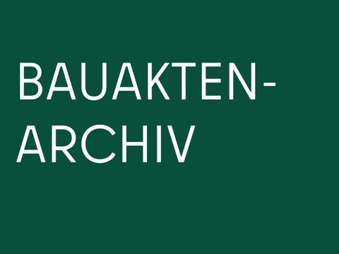 Bauaktenarchiv - farbige Kachel mit Text