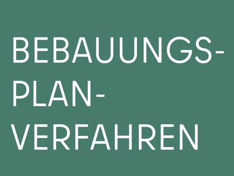 Bebauungsplanverfahren - farbige Kachel mit Text