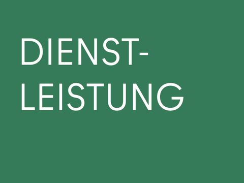Dienstleistung - farbige Kachel mit Text