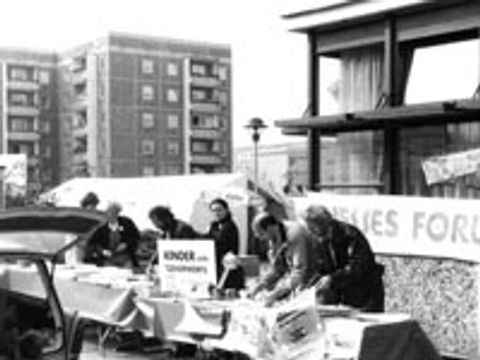 Stand zum Hellersdorfer Erntefest 1990