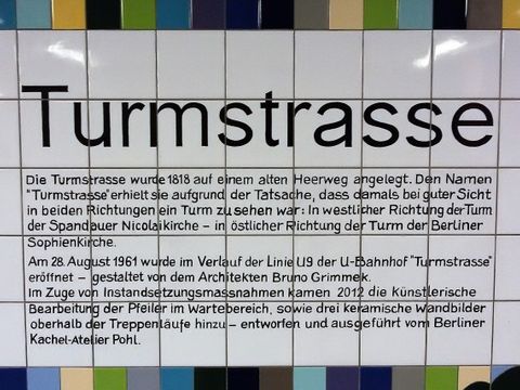 Gedenktafel Turmstrasse