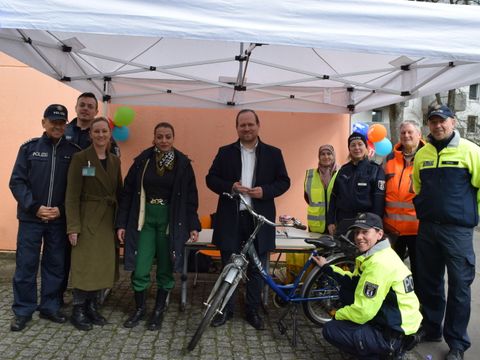 Saisoneröffnung der Jugendverkehrsschule mit Bezirksstadtrat Benjamin Fritz.