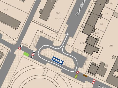 Schematische Darstellung: Michaelkirchplatz