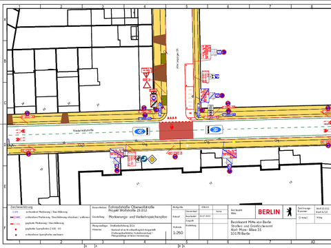 Verkehrszeichenplan Niederwallstr. / Alte Leipziger Str. (Bild: SGA BA Mitte)
