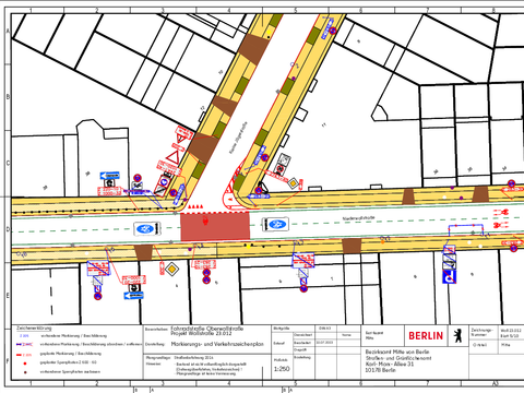 Verkehrszeichenplan Niederwallstr. / Kl. Jägerstr. (Bild: SGA BA Mitte)