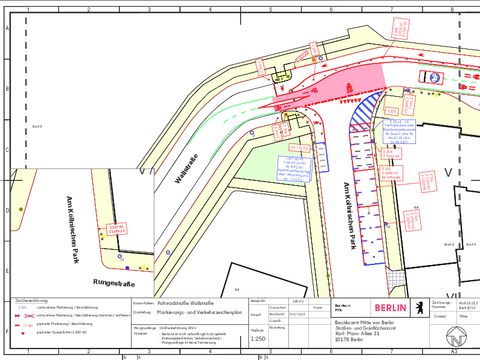 Verkehrszeichenplan Wallstrasse 8/10 (Bild: SGA BA Mitte)