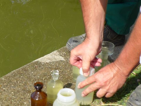 Wasseruntersuchung am Engelbecken