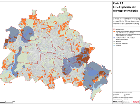 Karte: Erste Ergebnisse zur Wärmeplanung - dezentrale Gebiete