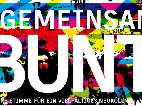 Plakat der Neuköllner Benefizveranstaltung gegen Ausgrenzung und Gewalt