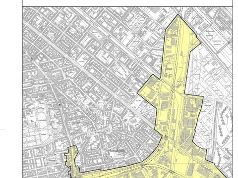 "Gebiet Neukölln-Südring mit räumlicher Erweiterung": (Bild: Bezirksamt Neukölln von Berlin -Stadtentwicklungsamt-)