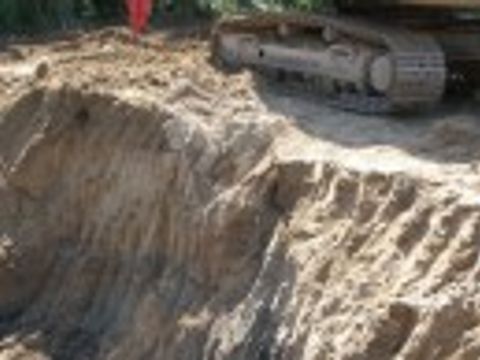 Bagger Boden Kontamination Sanierung Umwelt