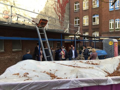 Bautätigkeiten an der Karl-Weise-Schule in Neukölln