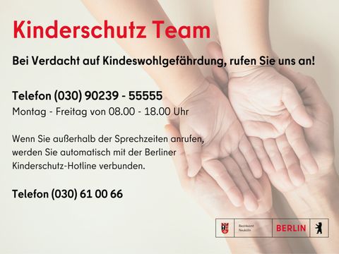 Infopostkarte Kinderschutz (Bild: Bezirksamt Neukölln)