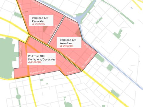 Übersicht der ersten drei Parkzonen