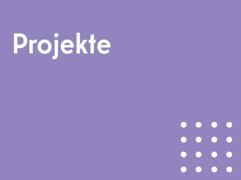 Der Titel steht in weißer Schrift auf violettem Hintergrund. In der rechten unteren Ecke ist ein Quadrat aus vier mal vier Punkten, ebenfalls in weiß.