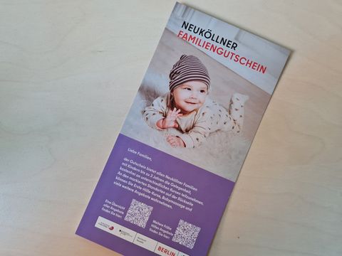 Neuköllner Familiengutschein Flyer