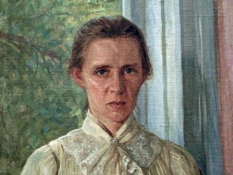 Porträt von Lesja Ukrainka. 1904. Leinwand, Öl
