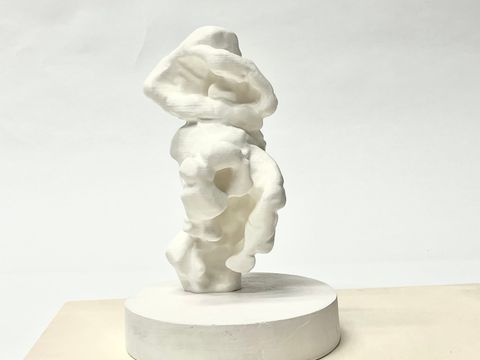 Marmorskulptur in Form eines Popcorn