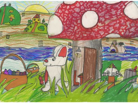 Der Hase, der den Müll aufsammelt