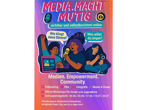 Flyer zum Projekt "Mutig im Netz"