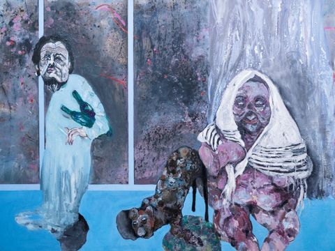Alina Nosow: Ohne Titel, 2018, Öl auf Leinwand, 240 cm x 155 cm (Bild: BA Reinickendorf)