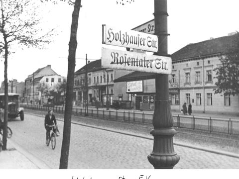 Umbenennung der Rosenthaler Straße in Holzhauser Straße. (Bild: Museum Reinickendorf)