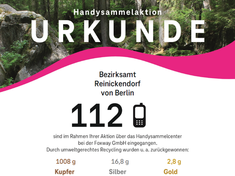 Urkunde für Reinickendorf