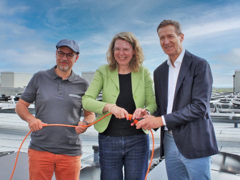 Inbetriebnahme der neuen Photovoltaikanlage am Meller Bogen