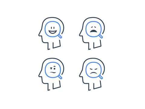 Symbolgrafik zu Stimmungsschrankungen, bipolare Störung, Psychiatriekonzept