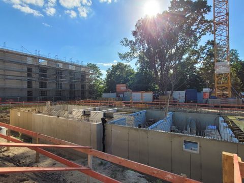 Baustelle eines Wohnungsbauvorhabens