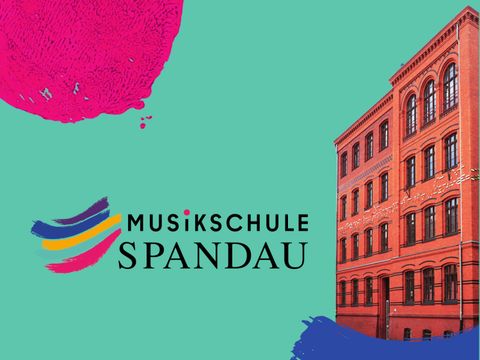 Bild von der Musikschule Spandau mit der Aufschrift Musikschule Spandau