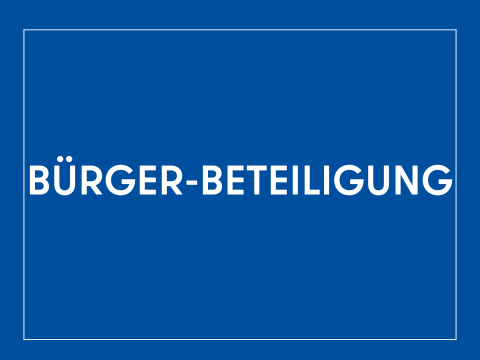 Kachel mit der Aufschrift Bürgerbeteiligung