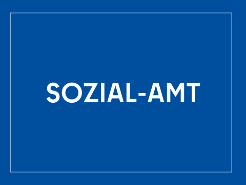 Kachel mit der Aufschrift Sozial-Amt