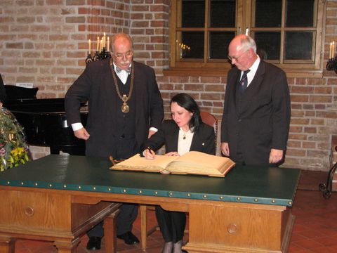 Konrad Birkholz, Prof. Dr. Angelika Bier und Jürgen Vogt (von links nach rechts)