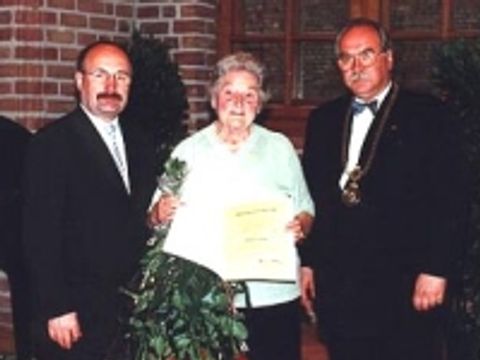 Josef Juchem, Edith Laube und Konrad Birkholz (von links nach rechts)