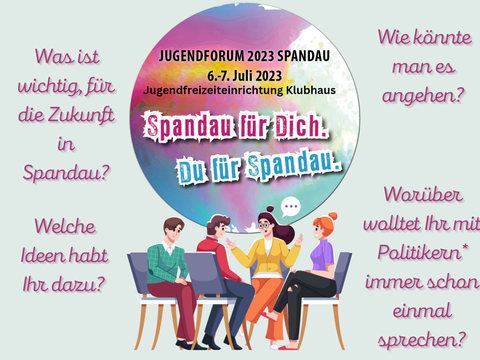 Veranstaltungshinweis Jugendforum 2023 Spandau vom 6. bis 7. Juli