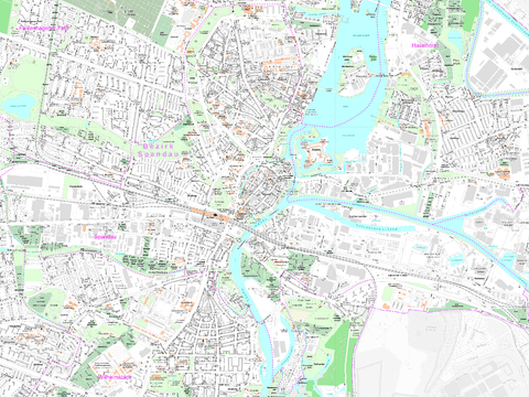 Ortsteilkarte Spandau, Teil der Bezirkskarte von Berlin-Spandau 1:10.000