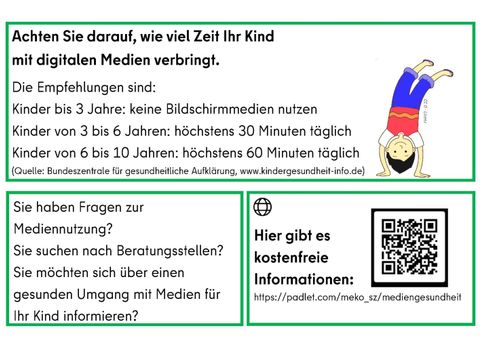 Flyer zur Medienzeit von Kindern - Seite 1 (Bild: Meko Steglitz-Zehlendorf)