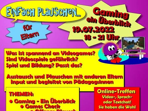 Flyer: Einfach Plauschen-Elternabend (Bild: Käseglocke Lankwitz, Spiel & Action e.V.)