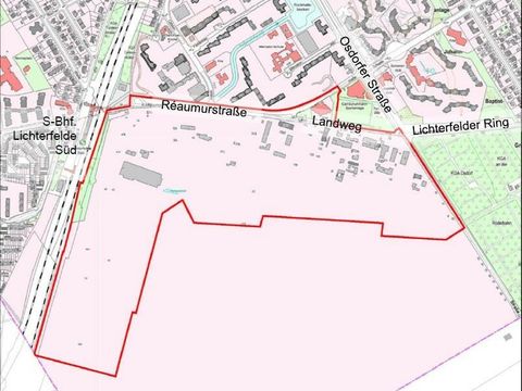 Übersichtsplan zum Bebauungsplanentwurf 6-30 - Ortsteil Lichterfelde (Bild: Bezirksamt Steglitz-Zehlendorf von Berlin Stadtentwicklungsamt – Fachbereich Stadtplanung)
