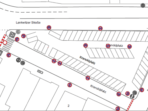 Verkehrszeichenplan Kranoldplatz 26.06.2022 7-23 Uhr (Bild: ABS Verkehrstechnik GmbH)