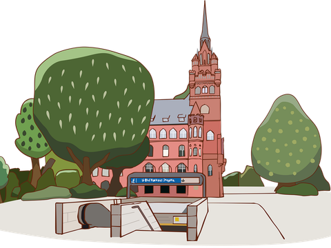 Rathaus Steglitz aus der Audiocaching-Reihe rund um die Schloßstraße in Steglitz
