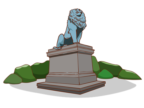 Flensburger Löwe aus der Audiowalk-Reihe Wannsee