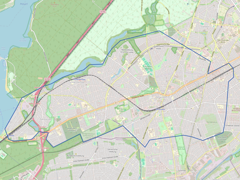 Erstes Modellgebiet von urbAnAquifer in Zehlendorf