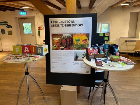 Stand beim Gallery Walk des Fachtags "Nachhaltiges, gesundes Kochen und Essen im Kiez"