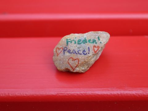 Fundstück am Rande der Feierstunde im Charkiw-Park