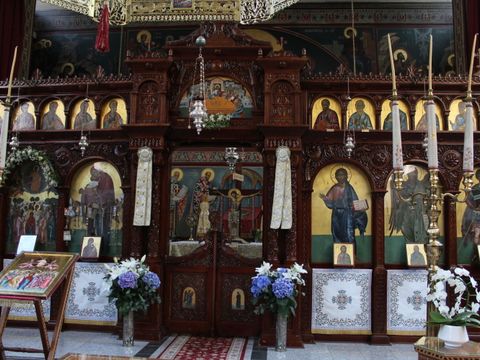 Ikonostase der griechisch-orthodoxen Christi-Himmelfahrts-Kirche Steglitz