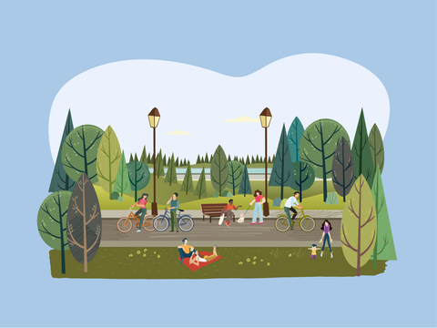 Illustration Gesunde Stadt von Envato Elements lizensiert nur für QPK BASZ